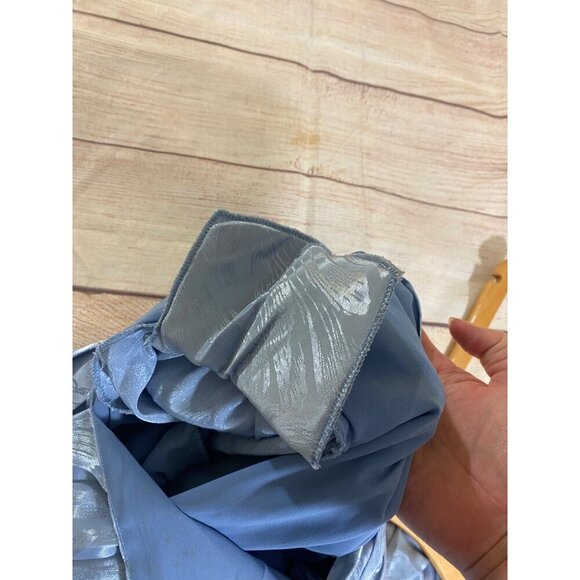 Vintage In The Mood Women's Blue Long Sleeve Pleated Blouse - 18 - Picture 13 of 13